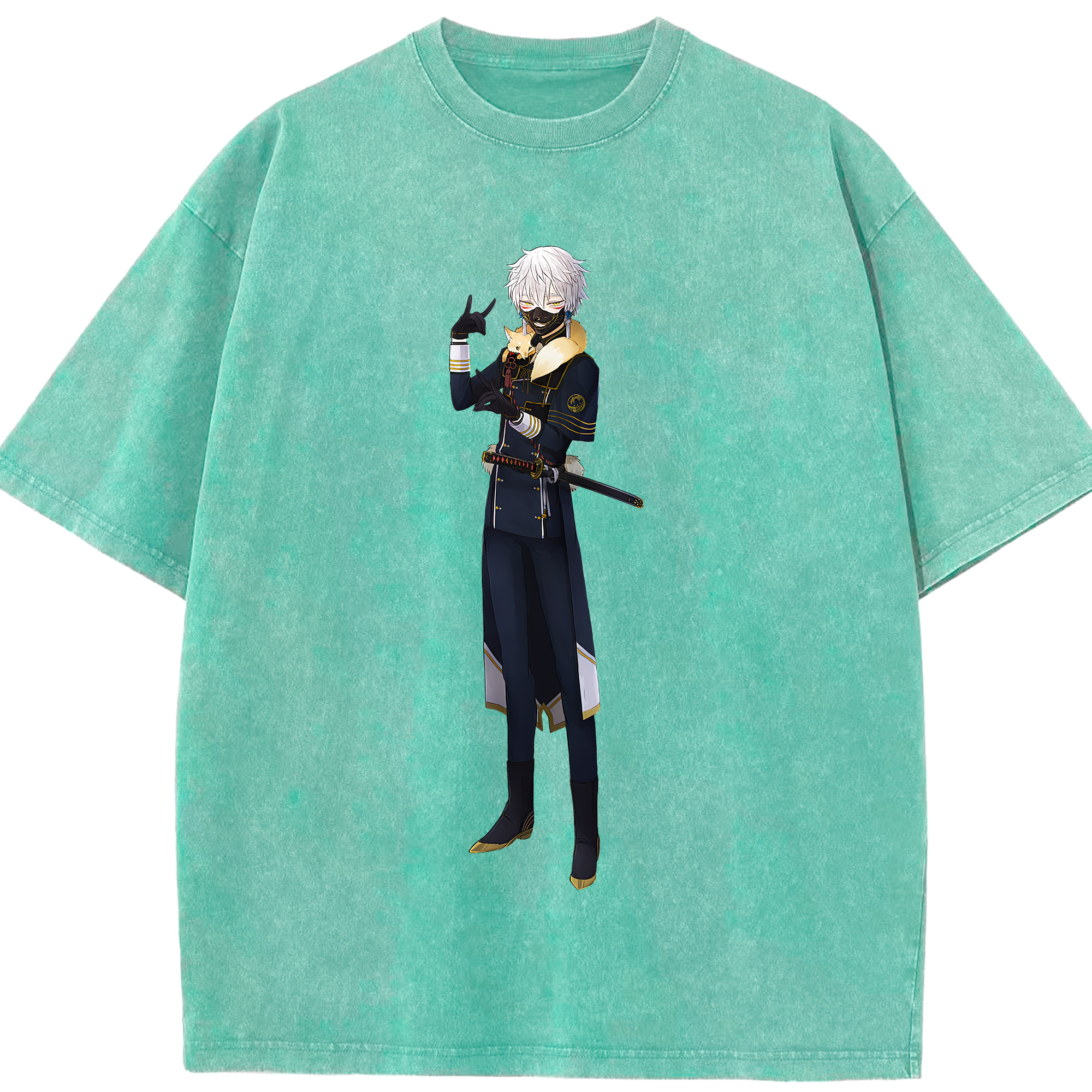 （画像用） 刀剣乱舞 Touken Ranbu 綿100% ヴィンテージ風 半袖Tシャツ（フロントプリント）
